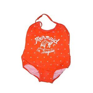 OshKosh‎ girls Coral polka dot mermaid swim one piece